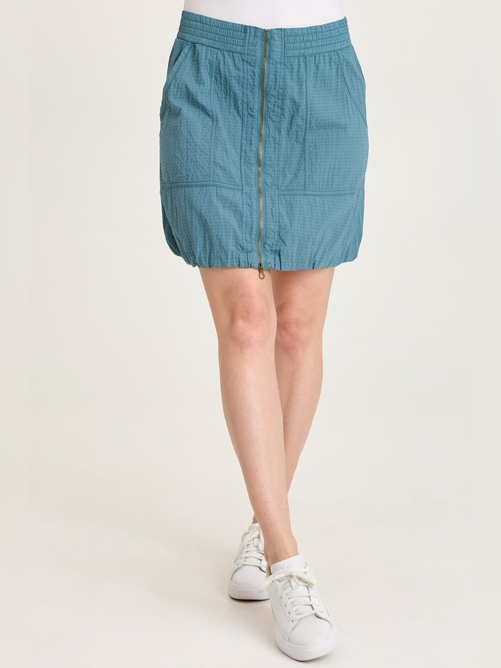 XCVI Corwyn Textured Zip Front Mini Skirt